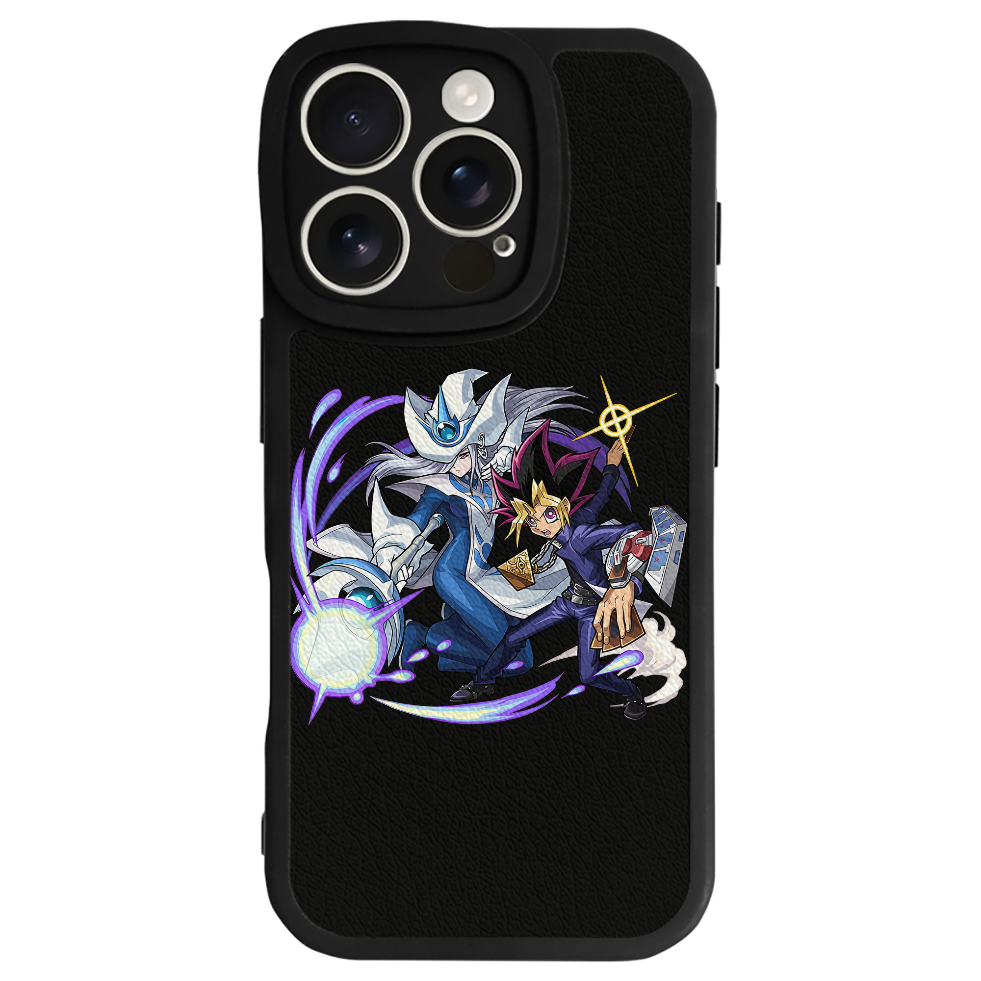 （画像用） 遊☆戯☆王 Yu-Gi-Oh! 【iPhone 16シリーズ対応】シリコンスマホケース（レザー調） 材質：シリコン